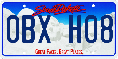 SD license plate 0BXH08