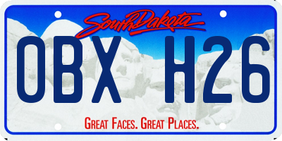 SD license plate 0BXH26