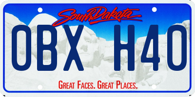SD license plate 0BXH40
