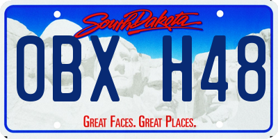 SD license plate 0BXH48