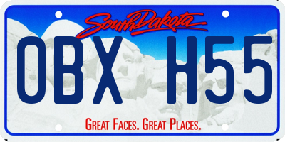 SD license plate 0BXH55