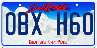 SD license plate 0BXH60