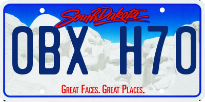 SD license plate 0BXH70