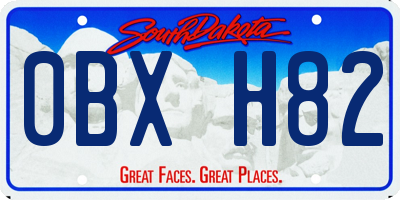 SD license plate 0BXH82