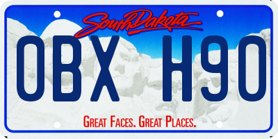 SD license plate 0BXH90
