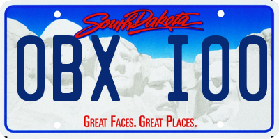 SD license plate 0BXI00