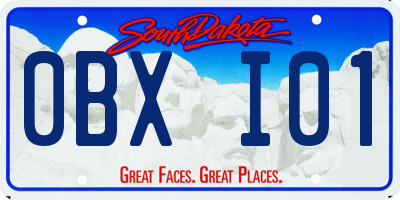 SD license plate 0BXI01