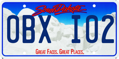 SD license plate 0BXI02