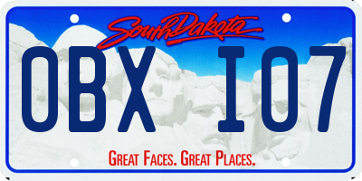 SD license plate 0BXI07