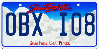 SD license plate 0BXI08