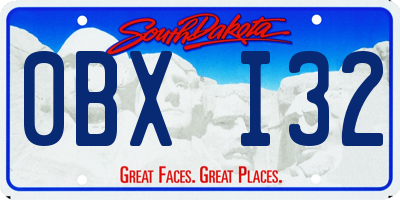 SD license plate 0BXI32