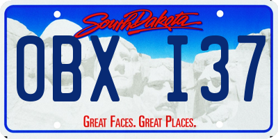 SD license plate 0BXI37