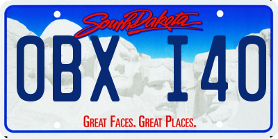 SD license plate 0BXI40