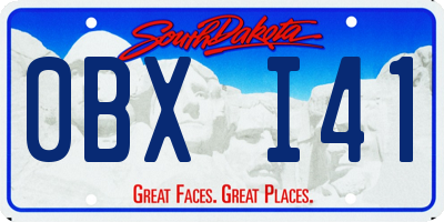 SD license plate 0BXI41