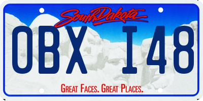 SD license plate 0BXI48