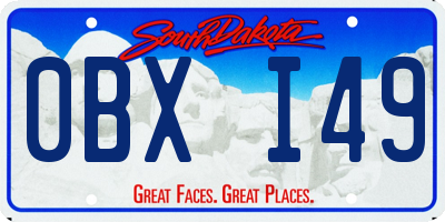SD license plate 0BXI49