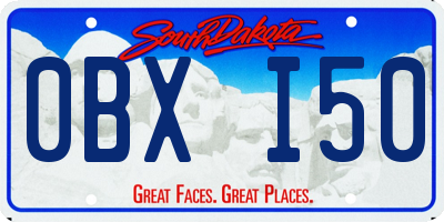 SD license plate 0BXI50