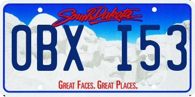 SD license plate 0BXI53