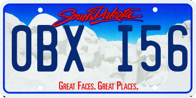 SD license plate 0BXI56