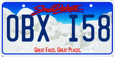 SD license plate 0BXI58