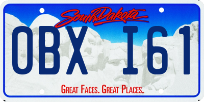 SD license plate 0BXI61