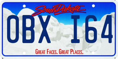 SD license plate 0BXI64