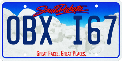 SD license plate 0BXI67