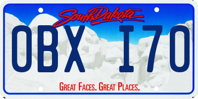 SD license plate 0BXI70