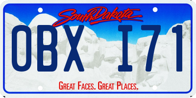SD license plate 0BXI71