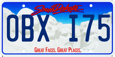 SD license plate 0BXI75