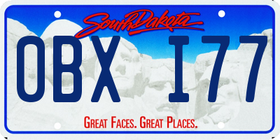 SD license plate 0BXI77