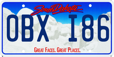 SD license plate 0BXI86