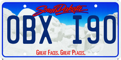SD license plate 0BXI90