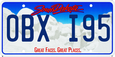 SD license plate 0BXI95