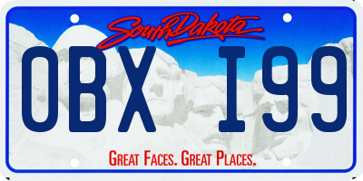 SD license plate 0BXI99
