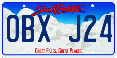 SD license plate 0BXJ24
