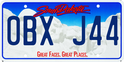 SD license plate 0BXJ44