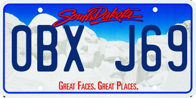 SD license plate 0BXJ69