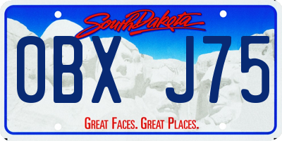 SD license plate 0BXJ75