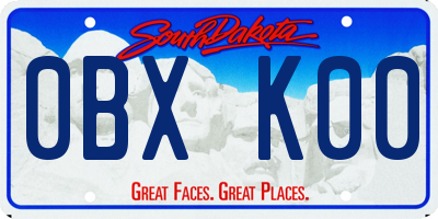 SD license plate 0BXK00