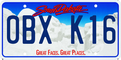 SD license plate 0BXK16