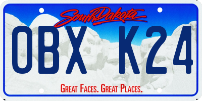 SD license plate 0BXK24