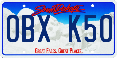 SD license plate 0BXK50
