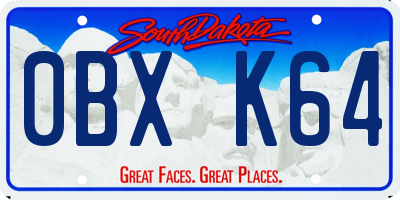 SD license plate 0BXK64