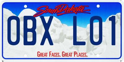 SD license plate 0BXL01
