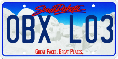 SD license plate 0BXL03