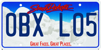 SD license plate 0BXL05