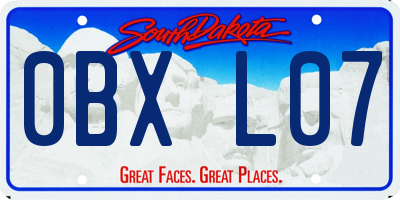SD license plate 0BXL07