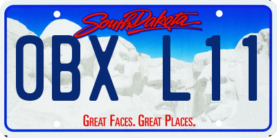 SD license plate 0BXL11