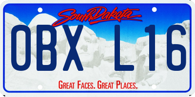 SD license plate 0BXL16
